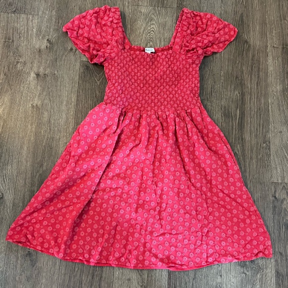 Madewell Eyelet Lucie Smocked Mini Dress - Size Small - Picture 8 of 13